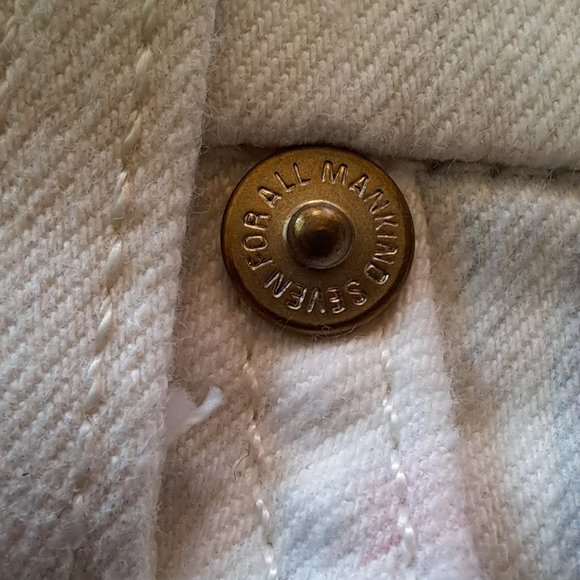 7 FOR ALL MANKIND jeans SIZE 26 HIGH RISE subtle flowers pattern - Picture 7 of 15